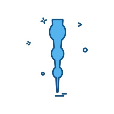 PIN düz simge vektör çizim 