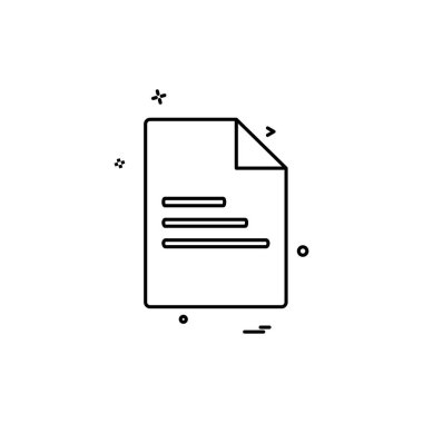 Belge simgesi tasarım vektörü