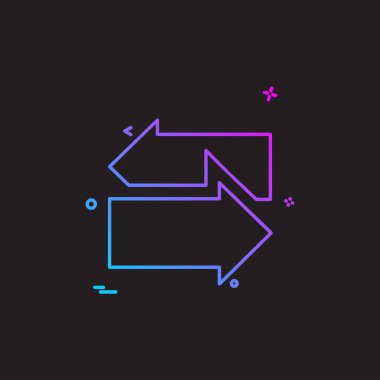 Ok simgesi tasarım vektörü