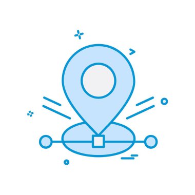 Gezinti simgesi tasarım, renkli vektör çizim