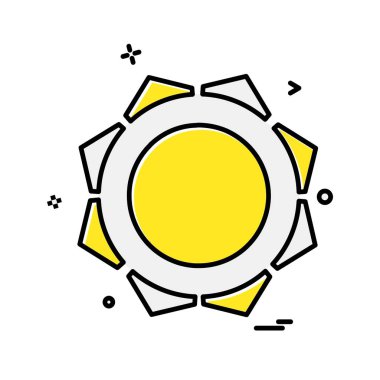 Güneş simgesi tasarım vektörü