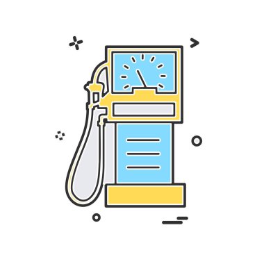 Yakıt simgesi tasarım vektörü