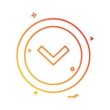 Aşağı ok simgesi tasarım vektörü