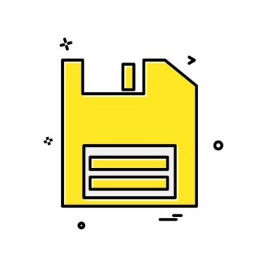 Disket simge tasarlamak vektör