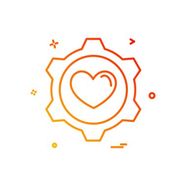 Kalp simgesi tasarım, Sevgililer günü için vektör çizim