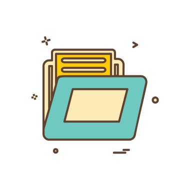 Klasör simge tasarlamak vektör