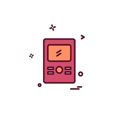 MP3 player simge tasarlamak vektör