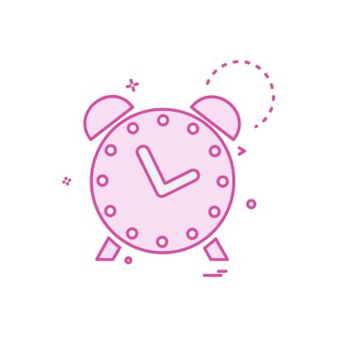 Alarm simgesi tasarım, renkli vektör çizim