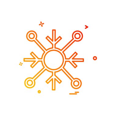 Kar tanesi simge vektör beyaz arka plan üzerinde