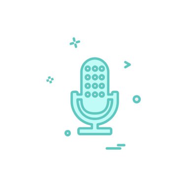 Mikrofon simgesi tasarım vektörü