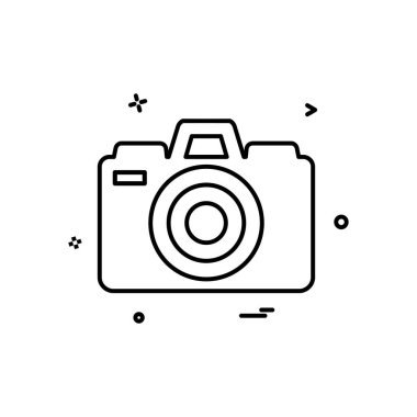 Kamera simgesi tasarım vektörü