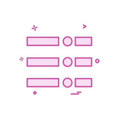 Menü simgesi tasarım, renkli vektör çizim