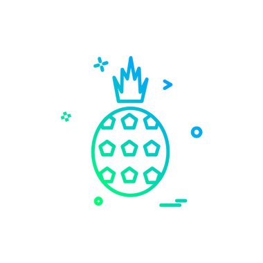 Ananas simgesi tasarım vektörü