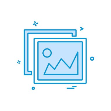 Resim simge tasarlamak vektör 