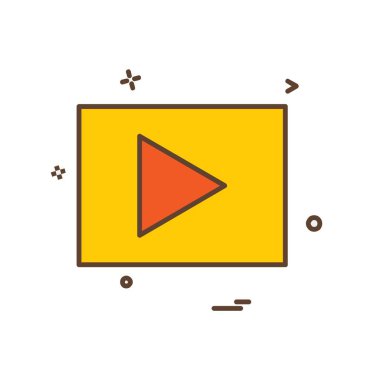 Video simge tasarlamak vektör