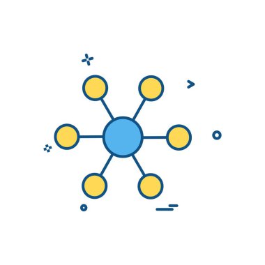 Ağ simgesi tasarım vektörü