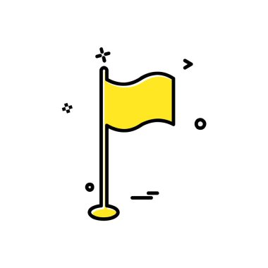 Bayrak simgesi tasarım vektörü