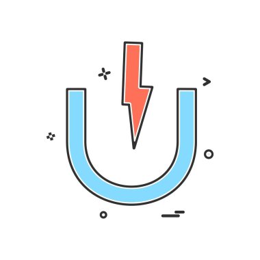 Mıknatıs güç simge vektör tasarımı tasarlamak