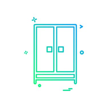 Dolap simge tasarlamak vektör 