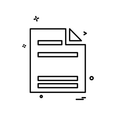 Dosya simgesi tasarım vektörü