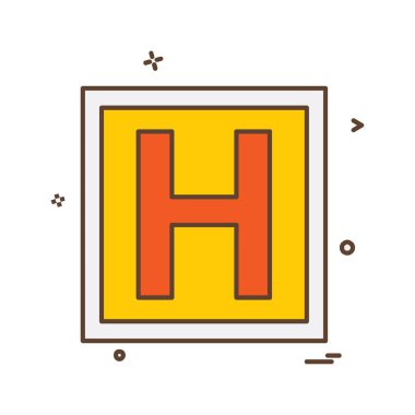 Hastane simge tasarlamak vektör