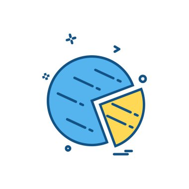 İş grafiği düz simge vektör çizim 