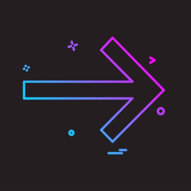 Sağ ok simge tasarlamak vektör