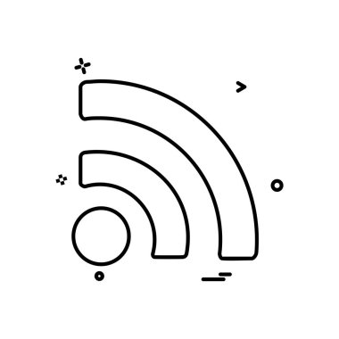 Wifi simge tasarım vektörü