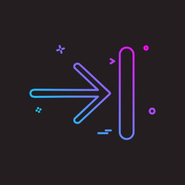 Doğru simgesi tasarım, renkli vektör çizim