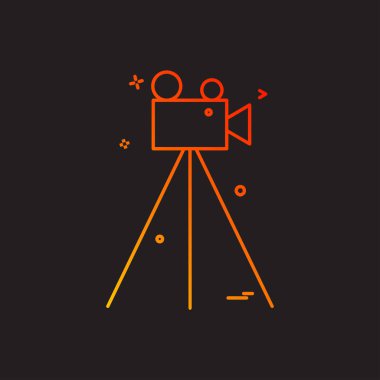 Kamera simgesi tasarım vektörü