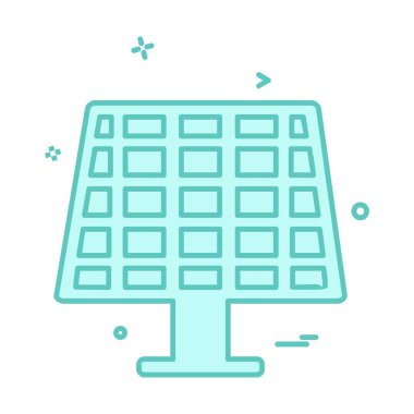 Güneş paneli simge tasarım vektörü