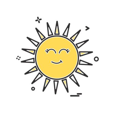 Güneş simgesi tasarım vektörü