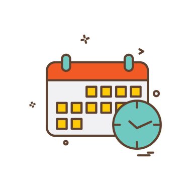 Takvim simgesi tasarım vektörü