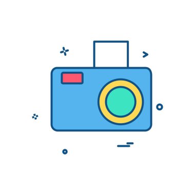 Kamera simgesi tasarım vektörü