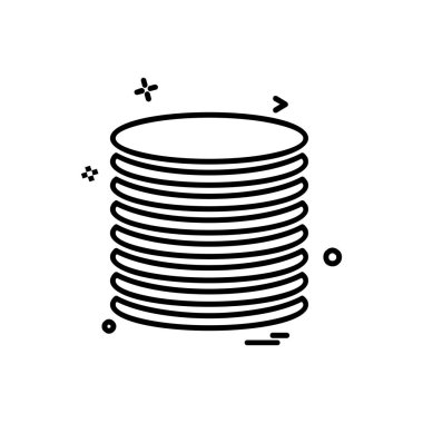 Sikke simge tasarım, renkli vektör çizim