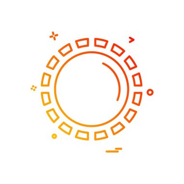 Güneş simgesi tasarım vektörü