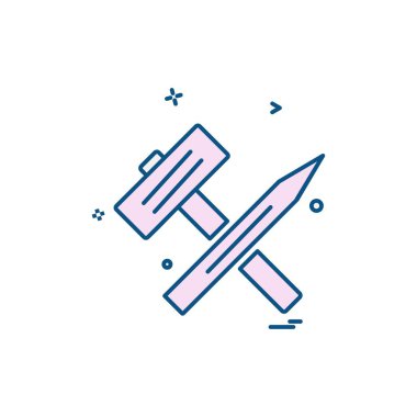 İş simgesi tasarım, renkli vektör çizim