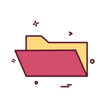 Klasör simge tasarlamak vektör