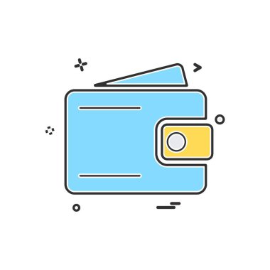 m-cüzdan simgesi tasarım, vektör çizim