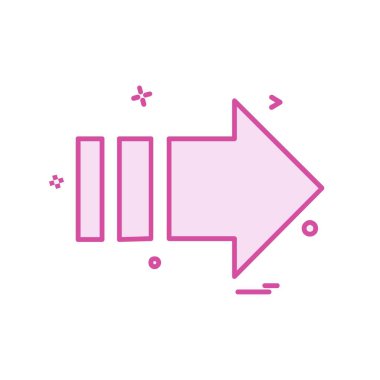 Sağ ok simge tasarlamak vektör