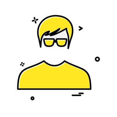 Avatar erkek simge tasarım vektörü