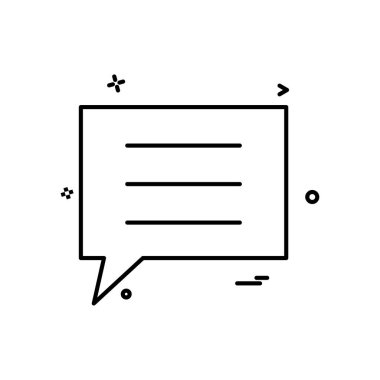 SMS sohbet simge vektör tasarımı