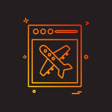 Seyahat simgesi tasarım vektörü