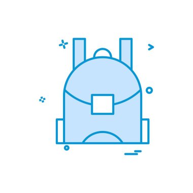 okul çantası ikon vektör tasarımı