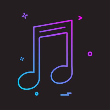 Müzik simge tasarlamak vektör
