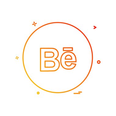 Behance düz simge vektör çizim 