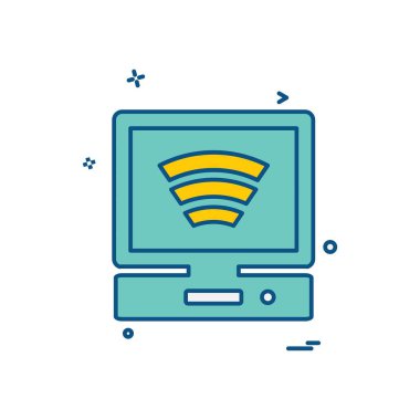 Bilgisayar Teknolojisi simgesi tasarım vektörü