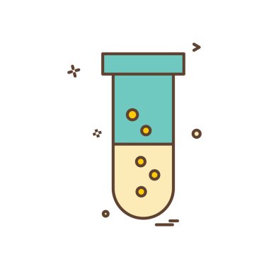 Tüp simgesi tasarım, renkli vektör çizim