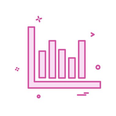 İş grafiği düz simge vektör çizim 