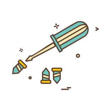 sürücü vida simge vektör tasarımı